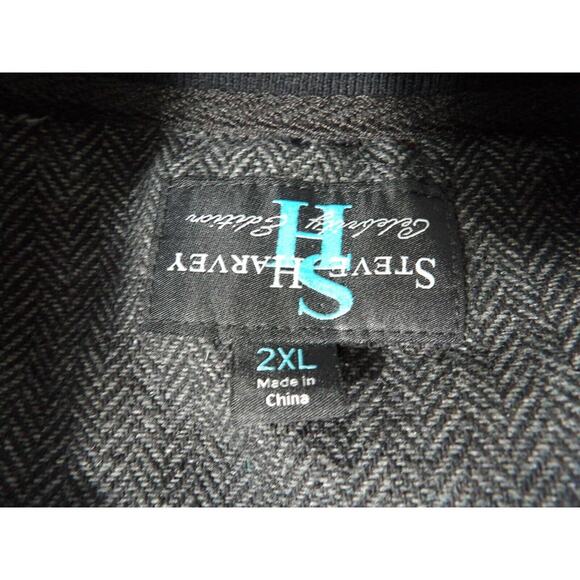 Steve Harvey Mens 2XL Full Zip Jacket Velvet Tweed Mixed Media Celeb Edition - Picture 2 of 10